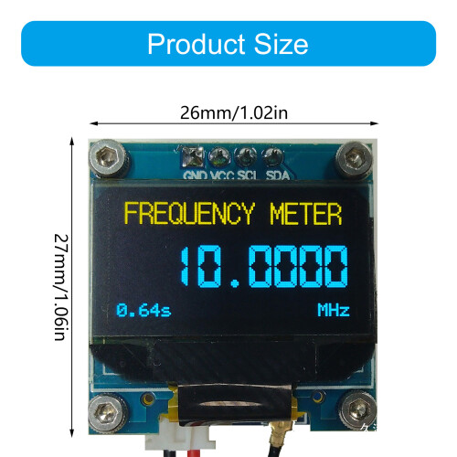 High Precise Radio Frequency Counter with 0.96 Inch Clear 2