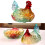 Candy Jar Candy Bowl with Lid,Dessert Plate-Glazed Color 3