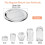 Pack of 60 Mason Jar Lids with Writeable Surfaces for-70mm 3