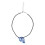 Collier bleu en forme de cor français miniature réglable 16