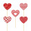 Heart Flower Picks for Table Centerpiece 15 pcs 6