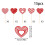 Heart Flower Picks for Table Centerpiece 15 pcs 3