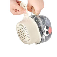 Plastic Kitchen Strainer Ergonomic Handle for Quick-White 1pcs