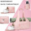 Bolsa de ginástica feminina com compartimento para sapatos e bolso impermeável. 4