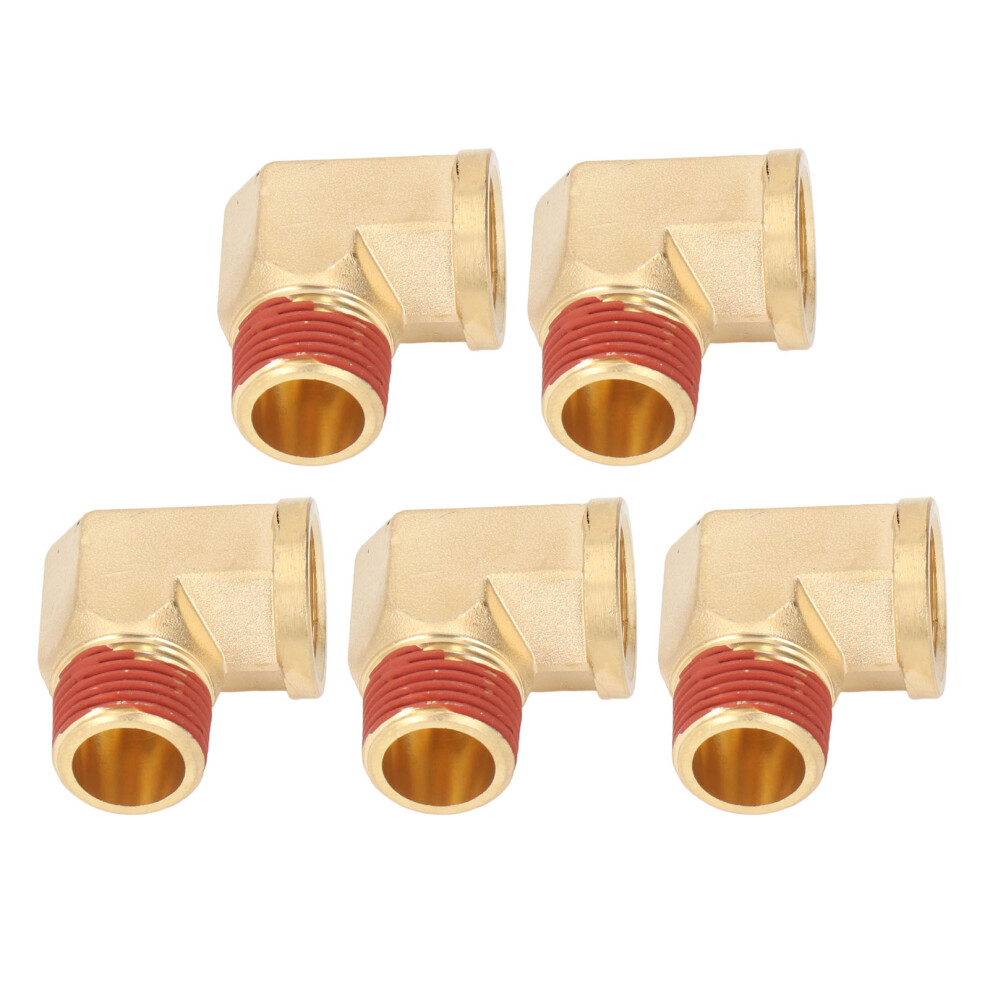 5Pcs Brass 1/2In Npt Male To Female 90 Pipe Elbow Fittings 4901385251925