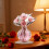 Kristallblumenvase, Acryl-Mittelstück, Rosa 4