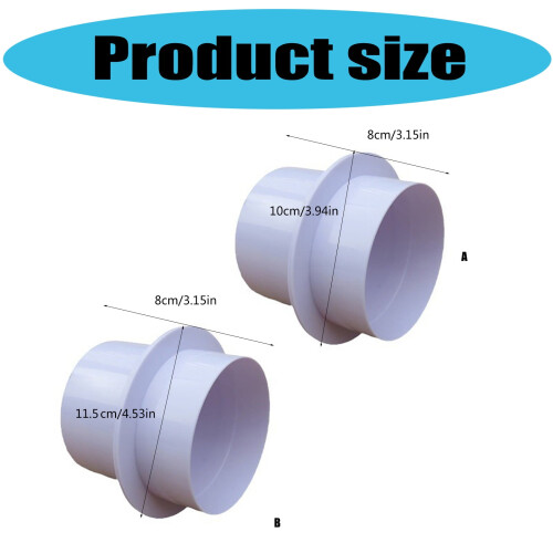None Return Air Valves Backflow Preventer Exhaust Duct Check Valves Plastic Inline Backdrafts Damper for Kitchen Bathroom 2