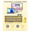 CTU-301 Bluetooth+2.4G Keyboard & Mouse Combo w/ Tablet Holder, compatible with iPad/MacBook/Windows/iOS/Android — Yellow 2