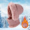 Conjunto de gorro e cachecol de tricô feminino - Rosa, tamanho único 4