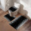 Set di tappeti da bagno argento, nero e glitter, 3 pezzi 6