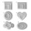 Reusable Epoxy Resin Silicone Molds Geometry Tray 3 pcs 8