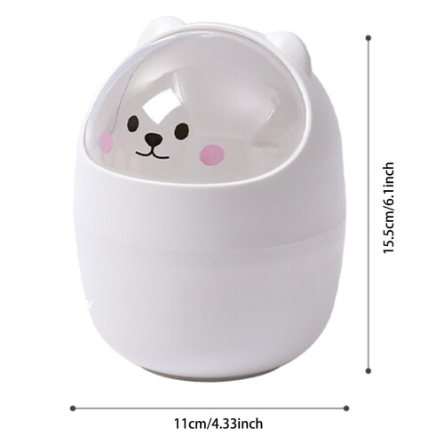 Mini-Tischmülleimer mit Klappdeckel in Cartoon-Tierform 1
