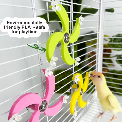 Unique 4 Leaves Themed Interactively Toy Parrots-Yellow 1