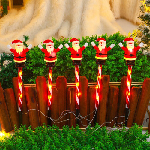 Luzes de Natal solares para o chão – LED multicolorido, plástico. 2