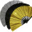Elegant Glitter Hand Fan with Carry Bag & Strap 5