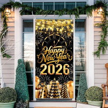 Christmas Door Curtain Cover 180 x 90 cm Polyester