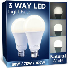 3-Way LED Bulbs 30/70/100W Eq 4000K E26 2 Pack