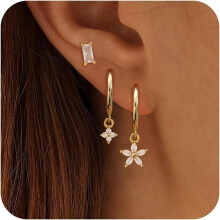 Gold Plated Pearl Drop Earrings for Women Hypoallergenic