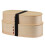 Japanese Wooden Bento Box – Double Layer, 1000ml, Oval 1