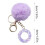Porte-clés pendentif alphabet pompon violet 26 lettres 1
