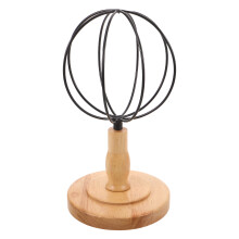 2Pcs Stainless Steel Hat Organizer with Wood Base for Caps and Wigs