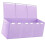 Collapsing LKids Toy Storage Holder Having Two Sections-Purple 1