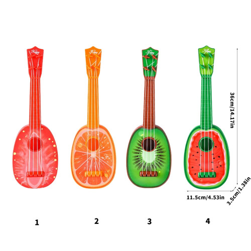 Παιχνίδι Ukulele με μοτίβο φρούτων για παιδιά, παιχνίδι μουσικού οργάνου για 2