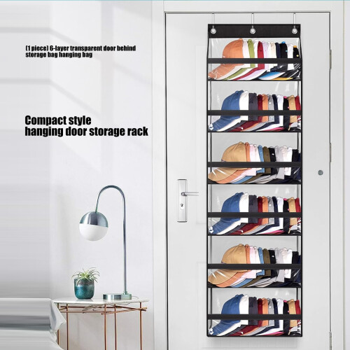 Sturdy Clear Door Mounted Organizers 6 Sections Secure 2