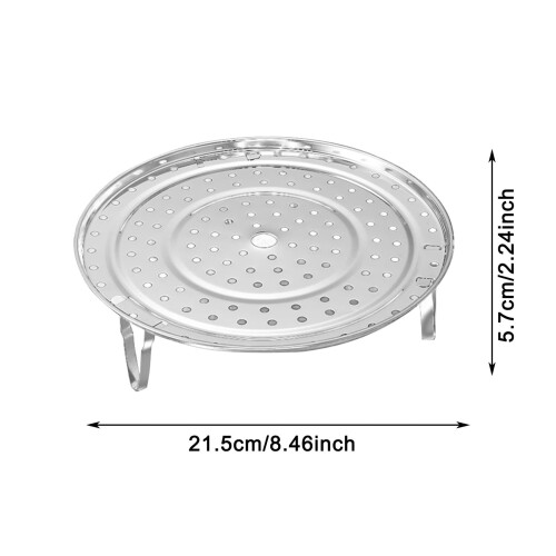 Damprist i rustfritt stål med lokk, 22 cm 2