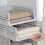 Wardrobe Storage Rack, Plastic Drawer Organizer Box, Thickened Partition, Push-Pull Frame, Stackable, Tall White 5
