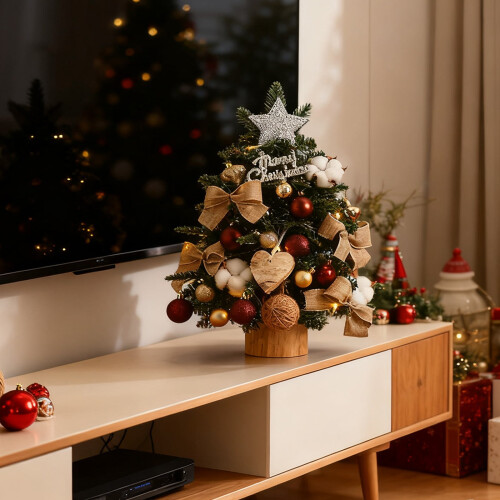 Mini sapin de Noël LED de 45 cm pour décoration de table intérieure 2