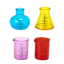 4Pcs Clear ABS Measuring Cups Lab Graduated Beakers for Liquid