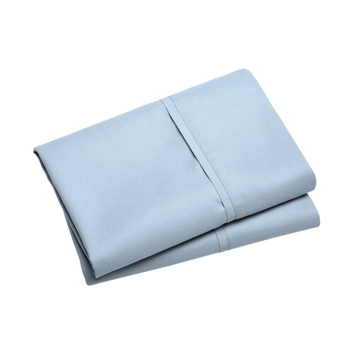 Taies d'oreiller en microfibre 91 x 51 cm bleu clair 1