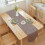 Table Runner Burlap Linen Texture 83x12 in Coffee 5