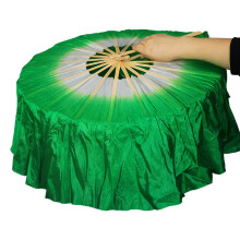 Decorative Folding Hand Fan Belly Dance Veil Silk Bamboos Fan-3
