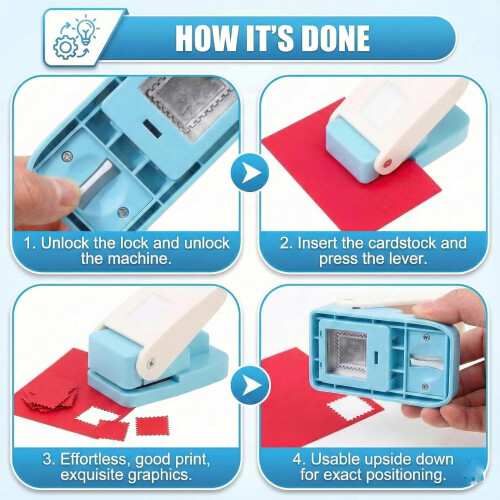 Stempelpons van plastic voor knutselpapier, 1 stuk 2