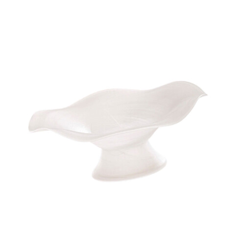 Glass Fruit Serving Bowl Party Dessert Tray for Table-White