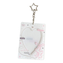 Compacts 3 Inch Photo Holders Case With Antiscratch-White love