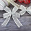 Fita de Natal com arame, floco de neve, organza, glitter, 2 comprimentos 4