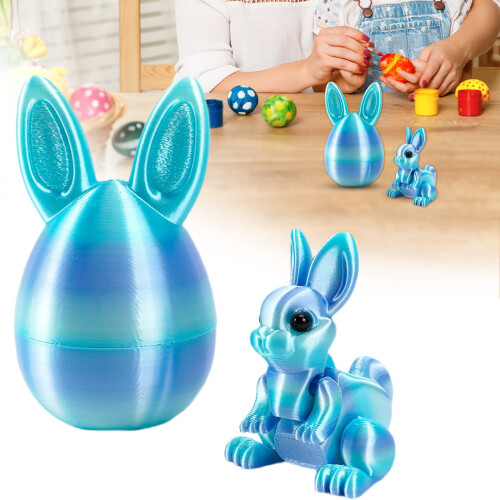 3D-gedruckte Osterhasen-Eier – beweglich, 6 cm, Set 1