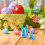 3D-gedruckte Osterhasen-Eier – beweglich, 6 cm, Set 5