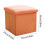 Orange Foldable Fabric Stool For Storage Needs With Compact Fold And Stylish Appearance 3