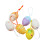 Easter eggs hanging ornaments colorful 6 pcs 2