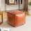 Faux Leather Moroccan Pouf Cover – Unstuffed Ottomans 4