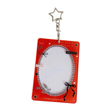 Light Weight Water Resistant 3 Inch Card Protector-Red oval