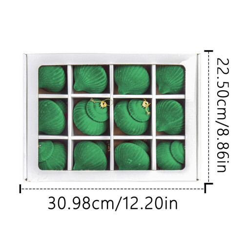 12 Pack Brown Velvet Christmas Tree Ornaments 6 cm 2