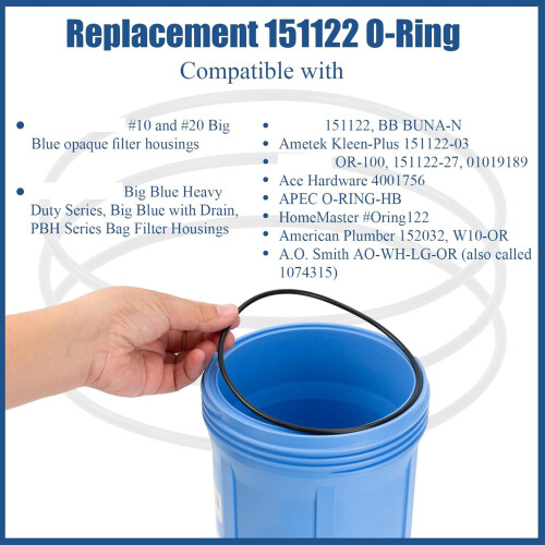 Packung mit 10 Premium-Wasserfilter-Ersatz-O-Ringen, 1