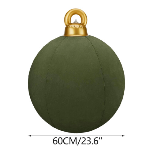 Boule de Noël gonflable en velours 24 pouces 1