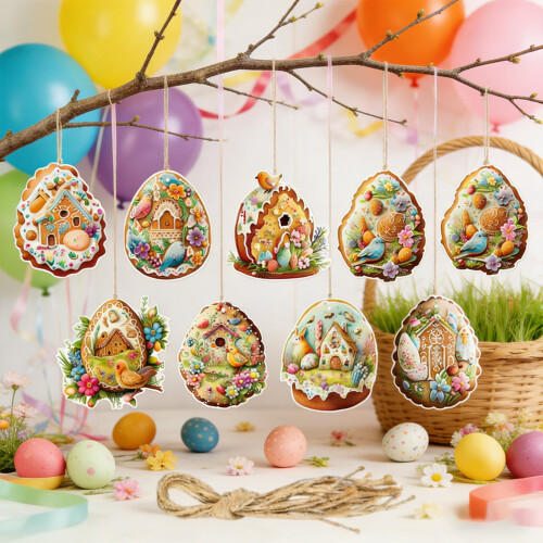 Paasfeestdecoraties: 2D hangende ornamenten 1