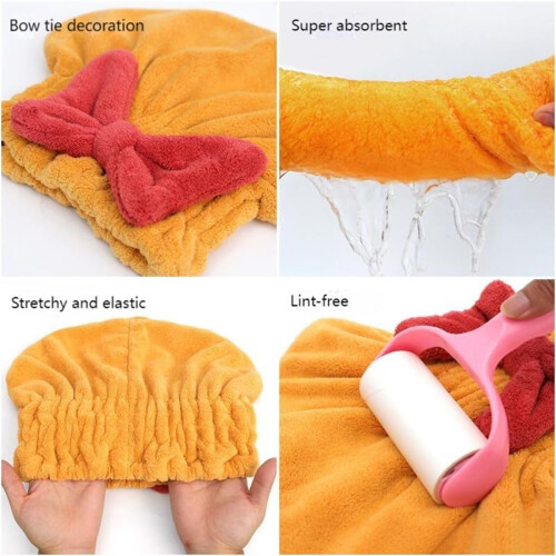 Mikrofiber hårtørrerhætte superabsorberende blød én størrelse 2